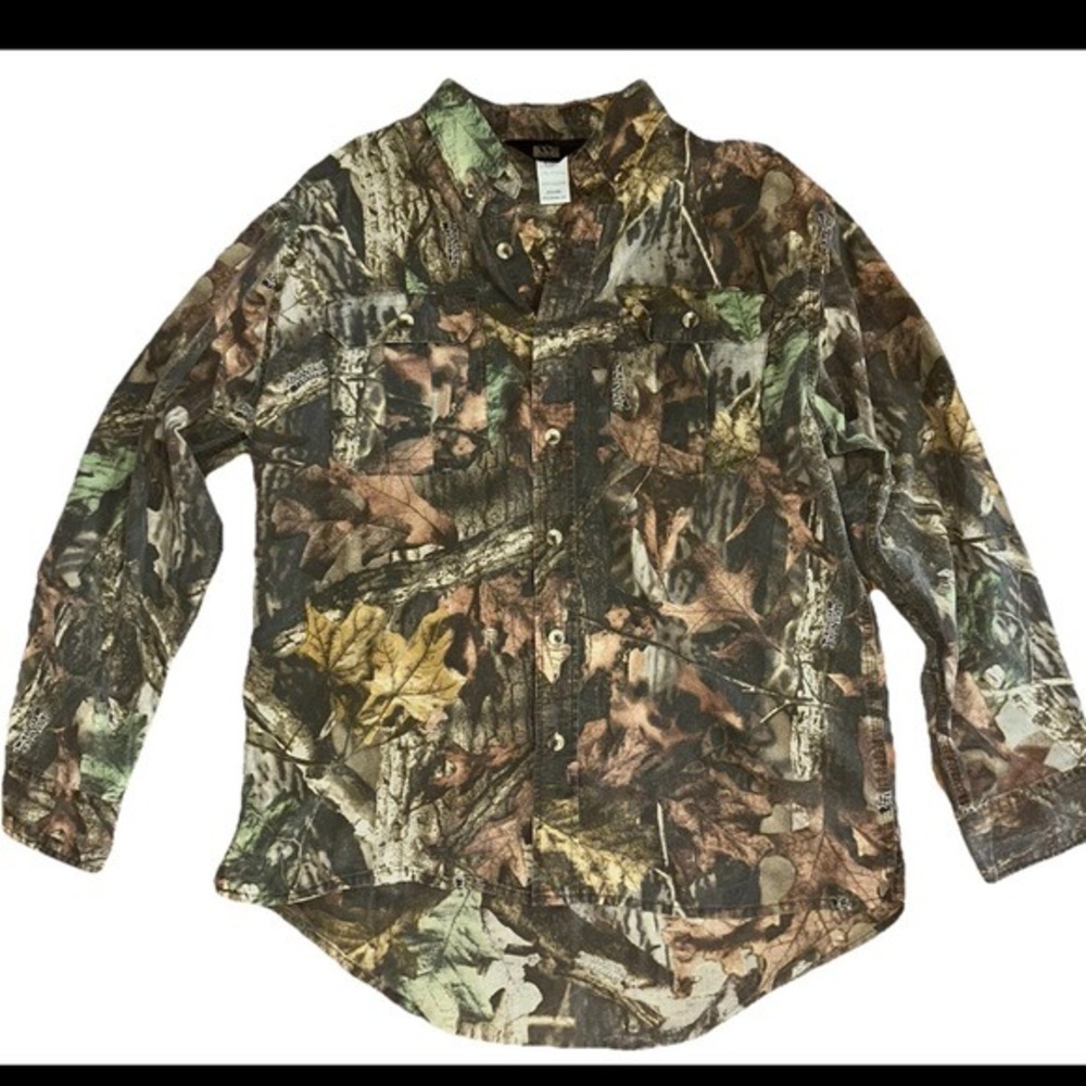 Walls‎ Advantage Timber Camo Button Down Shirt Mens Medium Regular Cotton Russia